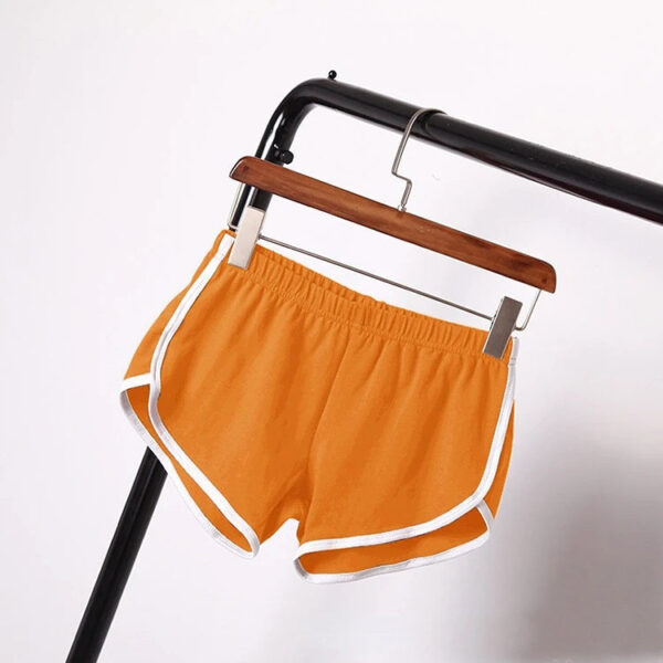 S02289c113b4b451db0ed34e9b15d0b0aZ.jpg Summer Women's Shorts Fitness Breathable Solid Color Sports Fashion Casual Elastic Female Jogging Szorty Damskie