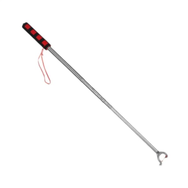 S02f18a64f6624f319639365731a1587fO.jpg Mushroom Picking Tool Stainless Steel Adjustable Extendable Two Prong Hook Mushroom Foraging Picker Telescopic Pick up Tool
