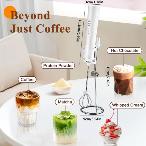 S02faec72bdf8458cb25682a17726f319B.jpg ONEKA Rechargeable Milk Frother Starter Kit Handheld Electric Coffee Foam Maker Drink Mixer Foamer for Lattes Cappuccino Gift