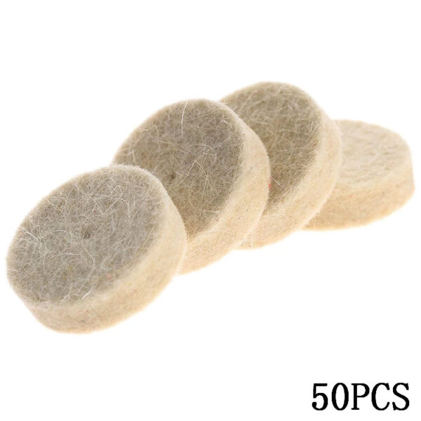 S0331968f29b64260afdba9777ce84a95D.jpg 50Pcs 25mm Wool Felt Polishing Buffing Wheel Grinding Polishing Pad+2Pcs 3.2 mm Shanks for Dremel Accessories Rotary Tool