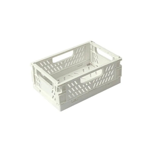 Simple Table Top Folding Storage Basket Decorative Plastic Storage Box Stationery Cosmetics Toy Stackable Storage Box