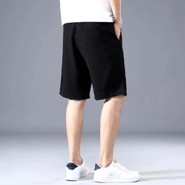 S036ca09ecb644959a7c42d12e58e7dd1a.jpg Lce Silk Shorts Men's Thin Sports Cropped Pants Loose Straight Leg Cool Breathable New Fashion Trend Casual XL-XXXL