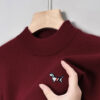 S0371b3c7b9db44bea7ae8dc0fcf20b1b2.jpg Hot Sale Luxury Quality Men's Knit Sweater Mock Neck Dog Embroid Pullover Autumn Winter Exquisite Fashion Soft Warm Men's Wear