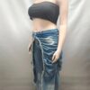 Women Solid Jeans Pants Denim Pleated Trousers Fuzzy Edge Full Lenth Mid Waist Zipper Straight Y2k Streetwear Casual 2026 Spring