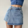 S0446ec81bb3a4b01bb75c41165a2c5a4Z.jpg Fashion A-Line Denim Shorts for Women Summer High Waist Skirt Pants Woman Slim Streetwear Jeans Blue Shorts Female