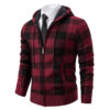 S052f9f5c490046269b6d9eeb5c83601aO.jpg Autumn Winter Men's Cardigan Fashion Plus Velvet Padded Knit Jumpers Male Sweater Hooded Plaid Korean Luxury Brand Coat