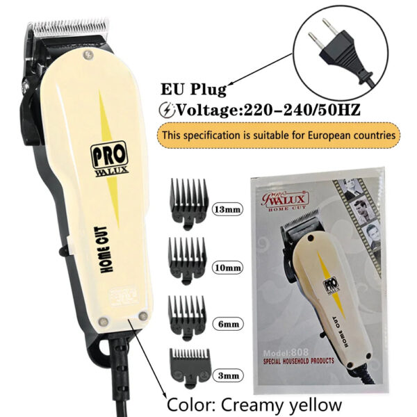 S05a483a614e94450a6e356b41b1e8165G.jpg WALUX Professional Men's Hair Clipper Classic Red 10W Powerful Corded Trimmer with Adjustable Taper Lever Hair Cutting Tool