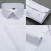 S05eaec08165445a7a3c30142c21b7f3ae.jpg Men Formal Shirt Long Sleeve Office Solid Color Anti-Wrinkle Fashion Business Pocket White Social Pocket Shirts 5XL 6XL 7XL