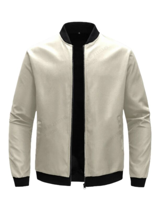 S06617509722b463ebc5285f7d887121bp.jpg 2024 Spring and Autumn New Baseball Collar Short Loose Solid Color Jacket Men's Business Casual Thin Coat Trend