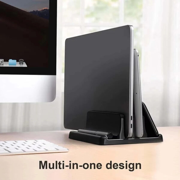 S0667da9fc01b44d3b01facc6a5e758afX.jpg 4 in 1 Office Laptop Stand Vertical Save Desktop Space Easy To Place Computer Accessories Scalable Width Office Desk Storage