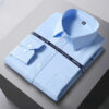 S06960cbb21a842aaa4f482a87b696fd2I.jpg Men Formal Shirt Long Sleeve Office Solid Color Anti-Wrinkle Fashion Business Pocket White Social Pocket Shirts 5XL 6XL 7XL