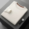 S06a1ff237faa40a88ac4c778af240a03Y.jpg Autumn Winter Men's O-Neck Pullover Sweater 100% Cashmere Simple Basic Knitwear Cashmere Solid Color Clothing Casual Warm Tops