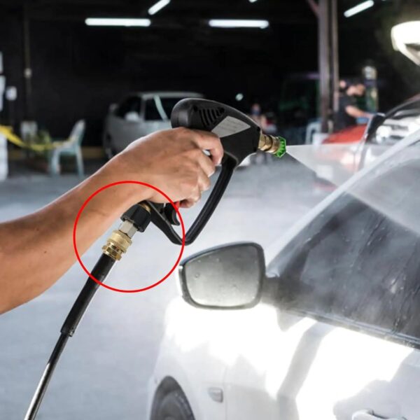 S07cdb3a39a3c485cb5114b653b23bcedo.jpg Car Wash Gun Adaptor M22-14/15MM To 1/4" 3/8" Quick Hitch Connect High Pressure Wash Swivel Adaptor