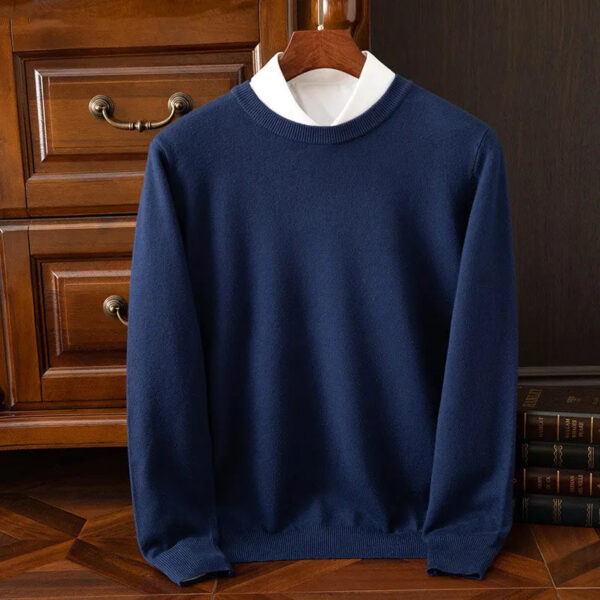 S07cf85983cd84adc8e5fe3c4b231a721i.jpg Men's 100% Cashmere Sweater O-Neck Pullovers Knit Large Size Wool Sweater Winter New Tops Long Sleeve High-End Jumpers