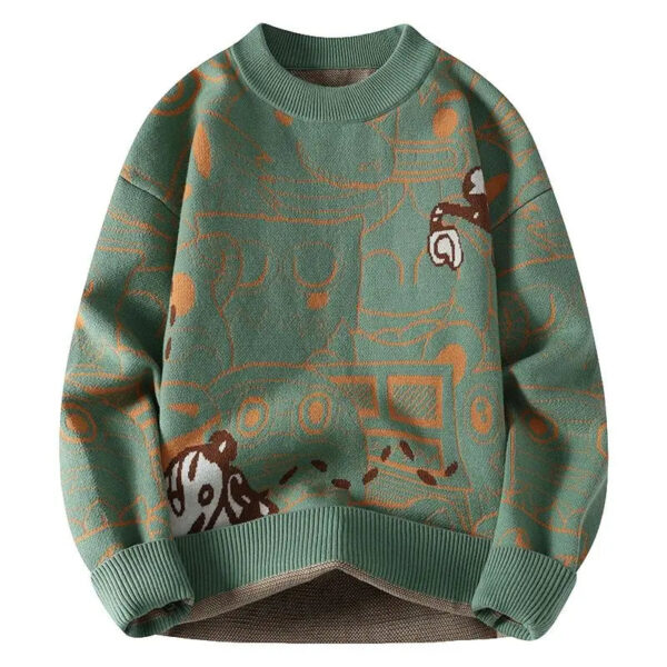 S07f91607d1f74bd59a1954f76e8eec3cC.jpg Autumn and Winter High School Students' Trendy Versatile Thick Bottom Sweater Knitted with Velvet Warm Fashion Men's Sweater