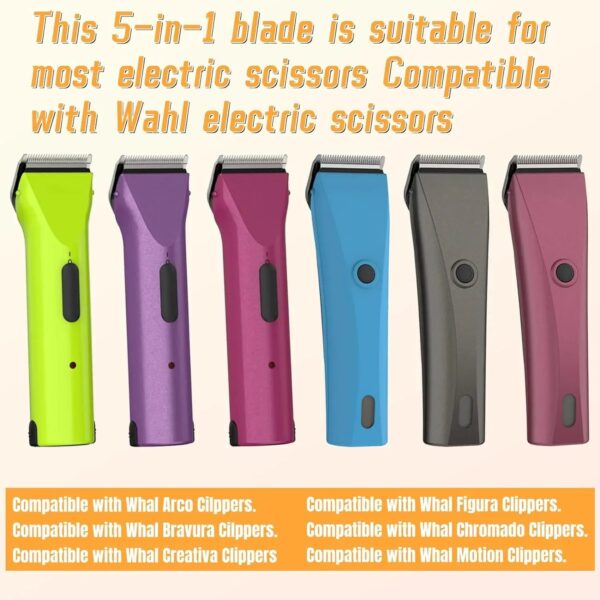 8pc Pet Dog Stainless Steel Combs Fit For Wahl Animal 5in1 Detachable Blade Clipper Bravura,Arco,Chromado,Figura,Motion