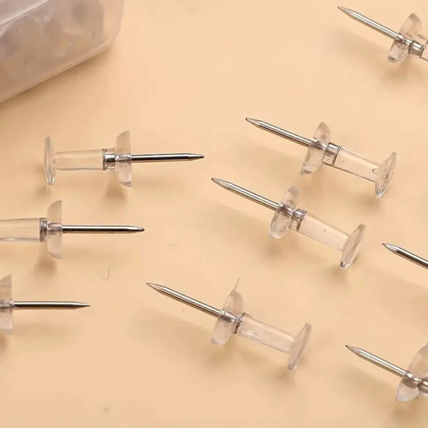 S091cb168073148ae8736cf1e85edfbf7m.jpg 100/200/500/1000pcs Push Pins Plastic Head Steel Tip Wall Thumbtacks Painting Nails For Home Office And Craft Projects With Box