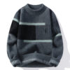 S09ef093b12b54326aaed0d27e21e7069a.jpg Men's Printed Street Fashion Casual Sweaters 2025 Autumn Winter Slim Fit Men Sweater Thicken Warm Wool Pullovers Full