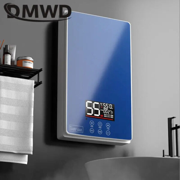 S0b2748997b8146278cf21a44fe71579cp.jpg DMWD Electric Thermostatic water heater 7000W Remote Control Instant heating waterproof tankless water heater for shower bath