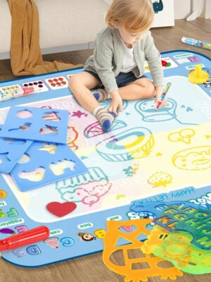 100x80CM Magic Water Drawing Mat Coloring Doodle With Reusable Magic Pen Montessori Painting Board Montessori Educational Toys