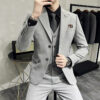 S0ccac811e405485db40e3703af3b1eedX.jpg ( Jacket + Vest + Pants ) High-end Brand Boutique Fashion Solid Color Mens Casual Business Suit 3Piece Set Groom Wedding Dress