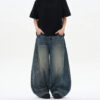 S0ce775e0068e456ea279e9eddadf5e3dP.jpg 2025 Spring New Men's Jeans Oversized Wide Leg Pants Loose Vintage Patchwork Lightning Cracked Denim Trousers Streetwear Male