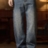 S0d0652d6e5024d7bb64ef28d59e945a6W.jpg Mens Elastic Waist Jeans Relaxed Fit Men's Blue Jeans with Elastic Waist with Zipper and Button