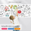 Kids Coloring Paper Roll Sticky DIY Drawing Graffiti Art Color Filling Educational Toys for Children Wall Floor Painting Gifts