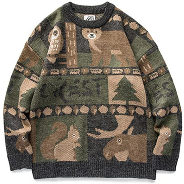 S0d35f8f88a304f0489a6c07853a9d7bbM.jpg Y2k Winter Vintage Sweater Men Japanese Cute Bear Women Knitted Sweater Pullover Hip Hop Harajuku Streetwear Men Clothing Tops