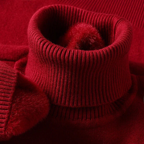 Men's Slim Fit Long Sleeve Turtleneck Sweater Anti-Pilling High Quality Knitted Solid Color Pullover Trendy Men's Clothing