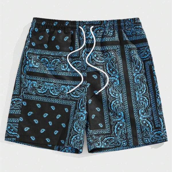 S0e2cd564ca5d46ce84466872592901f7I.jpg Classic Perris Pattern Beach Short For Men Retro Print Drawstring Board Shorts Sea Vacation Casual Fashion Hawaii Swim Trunks