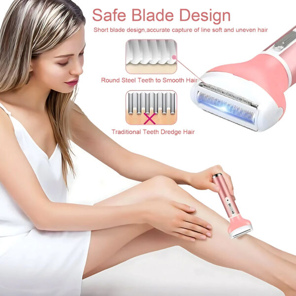 Electric Body Hair Trimmer For Women,Bikini Trimmer And Underarm Hair Razor,AL Material,Lithium Battery,Epilaotor Grooming Kit