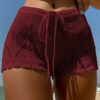 S0e567187f9714f638d8a729b7509e7d6Y.jpg Handmade crochet knitting drawstring shorts comfortable and casual beach cover summer vacation wear pull over casual and com