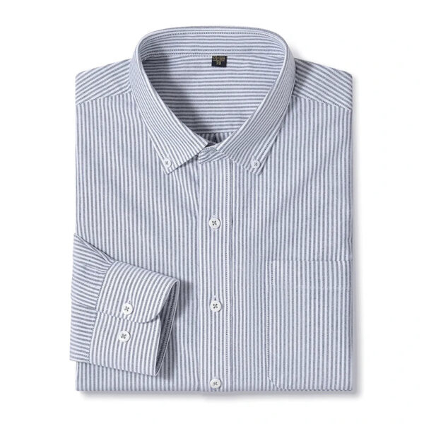 S0e67a0c2cbf445d584843a276762d7d30.jpg New 100% Pure Cotton Oxford Men's Plaid Shirts Male Business Casual High Quality Long sleeve Shirt for Men Pocket Shirt S-5XL