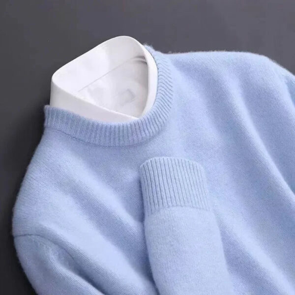S0f13b5bfd80942ea94eab3f7f601e0395.jpg Hot Sale Cashmere Men's Sweater O-Neck Knitted Jumpers Long Sleeve Male Pullover Soft Warm Woolen Fashion Clothing Big Size
