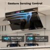 S0f7d01a606974fc7b04360494e73eb735.jpg Under Cabinet Range Hood 30/36 inch, 900 CFM Kitchen Hood with Voice/Gesture/Touch Control,Ducted/Ductless Convertible