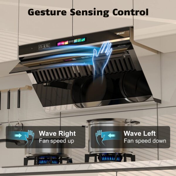 S0f7d01a606974fc7b04360494e73eb735.jpg Under Cabinet Range Hood 30/36 inch, 900 CFM Kitchen Hood with Voice/Gesture/Touch Control,Ducted/Ductless Convertible
