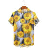 S0ff722e04d0b4acd82c540023169ddc2S.jpg Men's Hawaiian Shirt, 3D Sunflower Print T-Shirt, Floral Single Row Button Lapel, Large 5XL, Casual Style, Beach To