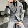 S10b3a1cfa1db45ce9c77875a3aa74d70V.jpg ( Jacket + Vest + Pants ) High-end Brand Boutique Fashion Solid Color Mens Casual Business Suit 3Piece Set Groom Wedding Dress