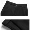 Mid Age Mens Pants Winter Thermal Dress Trousers Thick Warm Business Casual Office Wear Elastic Waistband Plus Size