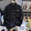 S117dfc1617274c80b0e01a906a5f62eel.jpg Spring Autumn KPOP Fashion Style Kawaii Slim Fit Ropa Hombre Loose Casual All Match Tops Square Neck Long Sleeve Button Blusa