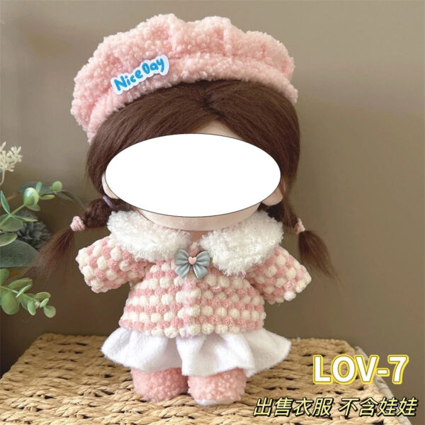 S11c397b55a2946809b86d2c12cb2bce9o.jpg 20cm Cotton Doll Clothes Cute Dress Lolita Vintage Doll Clothes for Plush Doll Idol Dolls For Cotton Stuffed Dolls Accessories