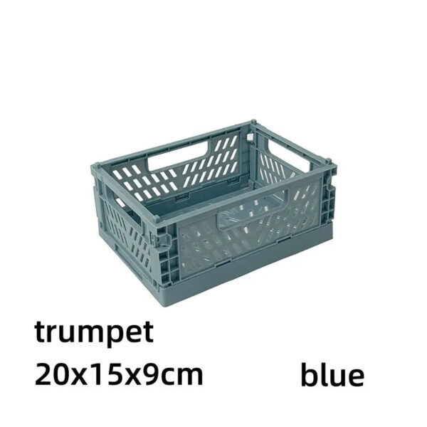Simple Table Top Folding Storage Basket Decorative Plastic Storage Box Stationery Cosmetics Toy Stackable Storage Box