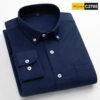 S122c589e476f445c8a2e11d05f6738adO.jpg New in shirt 100%cotton long-sleeve shirts for men fashion Casual plain shirt solid color Oxford single pocket top white clothes