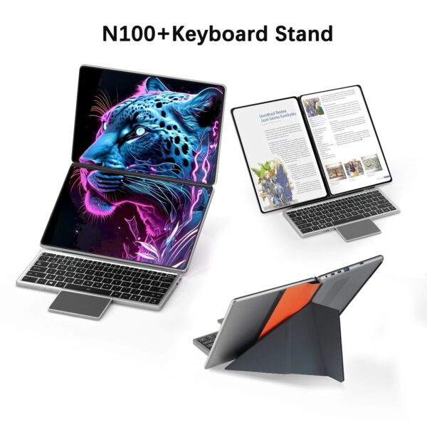 S123d92006c4f4332a378b02dbf4ea0eeT.jpg New Dual Screen Laptop Intel i3 1215U N100 Dual 10.95 Inch IPS Touch Screen Windows 11 Office Computer Tablet Notebook WiFi 6