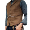 S130b36a4c8034b419efc53ac62441bdeU.jpg Wool Tweed Men's Suits Vest for Groomsmen Wedding Lapel Casual Slim Business Vests Sleeveless Waistcoat Male Gilet Homme Vests