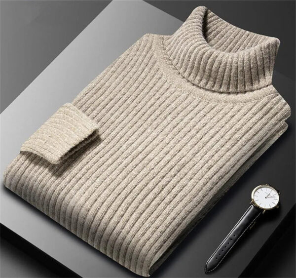 S1339b055e23947a0be2934d549f77420X.jpg 2026 New Men's Thick Warm Sweater Winter Knitted Turtleneck Pullovers Male High Neck Solid Slim Fit Soft Sweaters for Men Tops