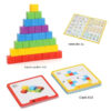 Montessori Magic Block Puzzle Toy Spatial Logical Thinking Training Game Rainbow Stacking Blocks Math Educational Toys for Child