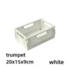 Simple Table Top Folding Storage Basket Decorative Plastic Storage Box Stationery Cosmetics Toy Stackable Storage Box