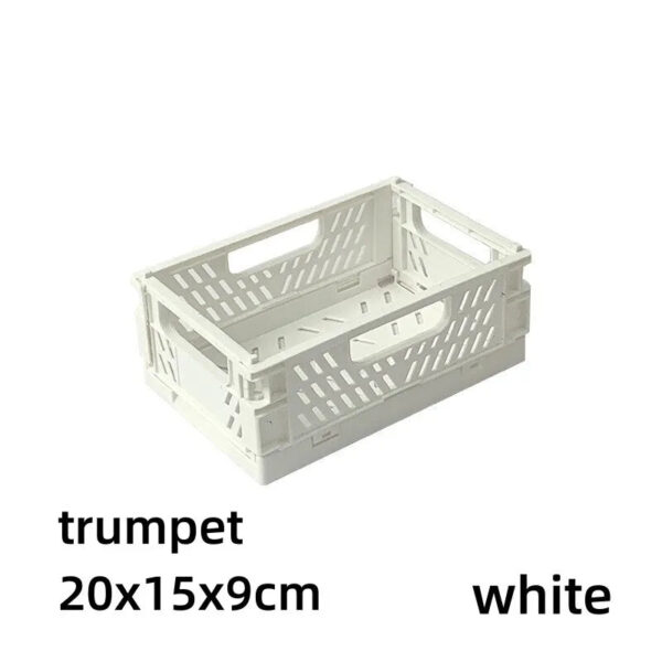 Simple Table Top Folding Storage Basket Decorative Plastic Storage Box Stationery Cosmetics Toy Stackable Storage Box